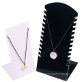 White and Black Countertop Plexiglass Jewelry Shop Holder Acrylic Necklace Display Stand